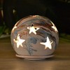 YODECO Blue Brown & White Marble Ball Lantern Small