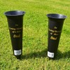 Set of 2 Black In Loving Memory DAD Spiked Memorial