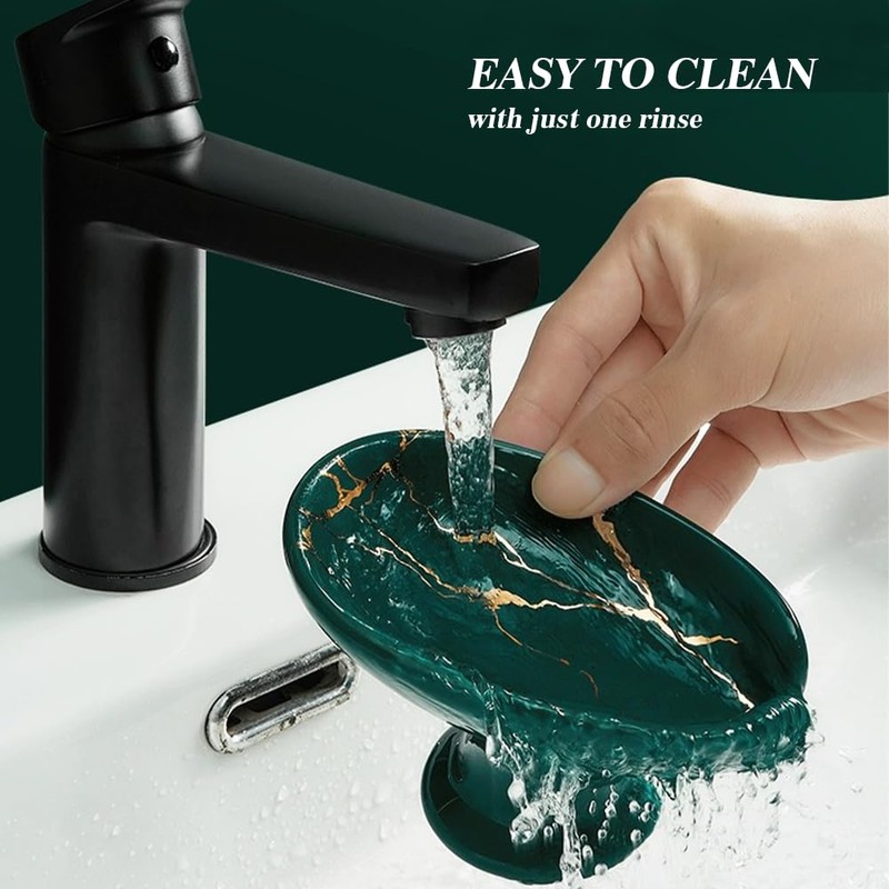 UBRAVE Soap Dish Holder, Soap Dish Ceramic for Shower, Self