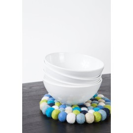 myfelt Fritz Topfuntersetzer, Schurwolle, Bunt, Ø 20 cm, bis 300 ° hitzebeständig