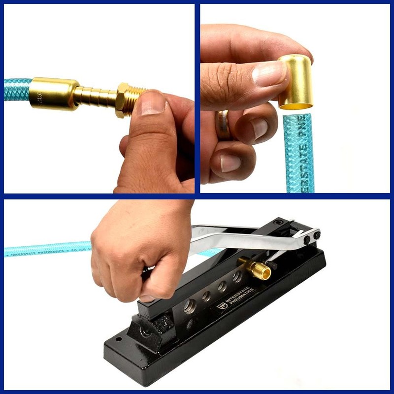 Interstate Pneumatics H8 Heavy Duty Standard Hose Crimper with 5