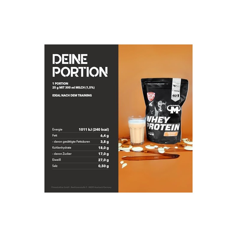 Whey Protein - Caramel Cream - 1000 g Zipp-Beutel