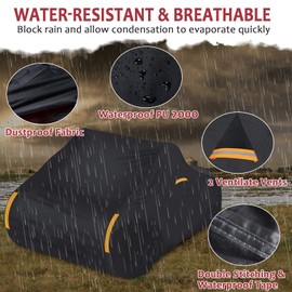 StarknightMT Ryker Cover Compatible with 2019-2026 Can-Am Ryker 900 600 Sport Rally Edition All-Weather PU Waterproof Cover for Indoor Outdoor Snow Rain Dust Sun Protection Accessories Vent