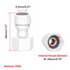 Qrity 1 Set Water Filter Quick Connector, 1/2" Male/Female Thread