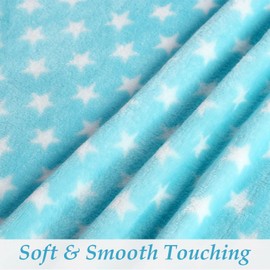 LeerKing Dog Blanket Fluffy Cat Blanket Washable Fleece Blanket Cuddly Blanket for Sofa Dog Bed and Car Pack of 2 Blue White 75 x 100 cm