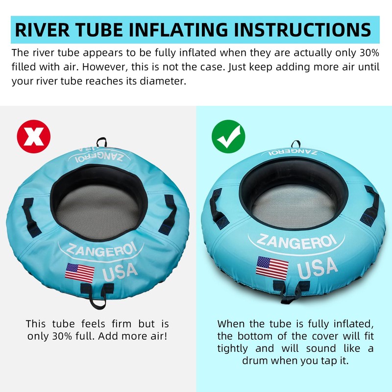 River Tube for Floating Heavy Duty Rubber River Tube, Sledding