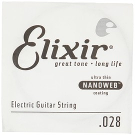 Elixir® String Electric Guitar Single String with Nanoweb® Coating (.028)
