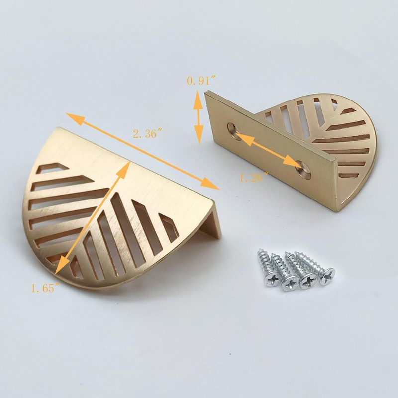 Susenya Bar Cabinet Handles, Finger Pulls,Leaf Door Pull,Zinc Alloy with
