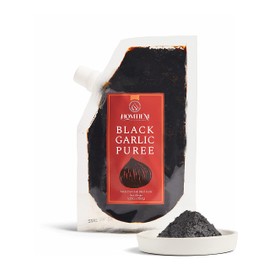 Homtiem Black Garlic Puree 5.29 Oz, Made from Solo Black Garlic100%, Whole Black Garlic Fermented for 90 Days, Super Foods, High in Antioxidants, Ready to Eat for Snack Healthy, Black Garlic Cookie and Healthy Recipes