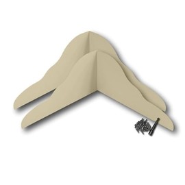Eagle 1 Rain Gutter Valley Splash Guards, Straight or Bent (2 Per Order) Includes Screws and 1/4" Bit Driver (Decorative Bent, Ivory)