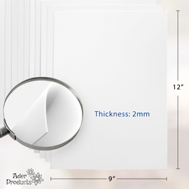 White EVA Foam Sheets for Crafts, 9 x 12 Inch, 2mm Thickness, 15 Pack – Ideal for DIY Arts and Crafts, Foam Paper for Kids, Cosplay and Costumes15 Pack