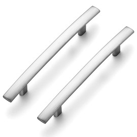 Ravinte 5 Pack 6 Inch Curved Cabinet Pulls Brushed Nickel Zinc Alloy Kitchen Cupboard Hadware Arch Drawer Handles Cabinet Pulls 6" Length,3.75" Hole Center