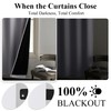 PONY DANCE 100% Blackout Curtains - Double-Layer Light Blocking, Thermal