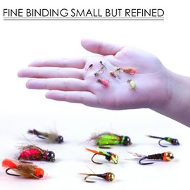 FREE FISHER Fly Fishing Flies Kit, 8Pcs Dry Wet Flies Nymphs Streamers Copper John Hand-Tied Fly Fishing Lures Assortment Kit for Bass Trout Steelhead Salmon