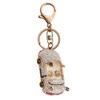 Sparkling Convertible Vehicle Rhinestone Keychain, Car Keyring Pendant, White, 5,5