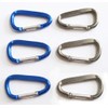 Set of 6 Carabiner Spring Snap Link Hook – 50mm 2”