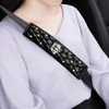 Mandark Bling Car Seatbelt Cover, 2PCS Rhinestones Crown Vehicle Seat