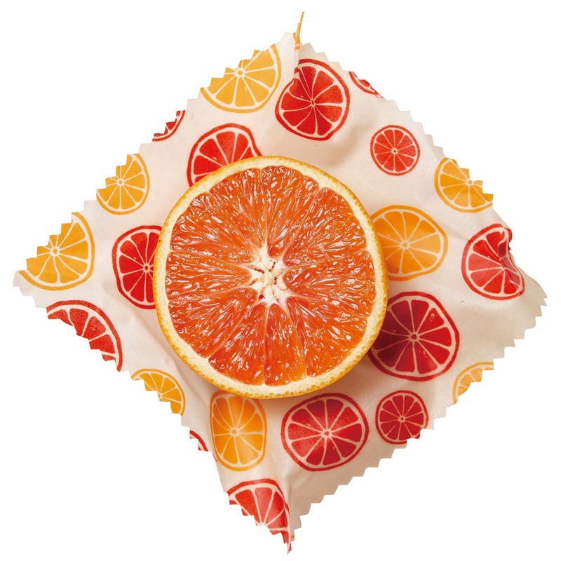 Tala Reusable Beewswax Food Wraps, Citrus Fruit Patterned Design, Mesuring