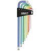 ASH 9 Color Hex Bar Ball Point Wrench Set of 9 AQUS910