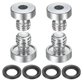 sourcing map 4Pcs M6x1 Inner Hex Head Pipe Fitting Plug, Universal Carbon Steel Thread Socket Plug with Black O-Ring for Terminate Pipe Ends or Replacement Drains