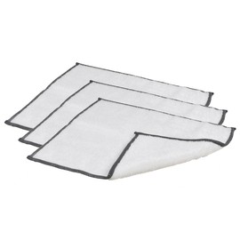 Sanixa UMEN152_x3 Cleaning Cloths Set of 3 Bamboo Fibre White Black 29 cm Cleaning Cloth Bamboo Washable Multi-Purpose Cloths Bamboo Cloth for Kitchen, Bathroom and Household