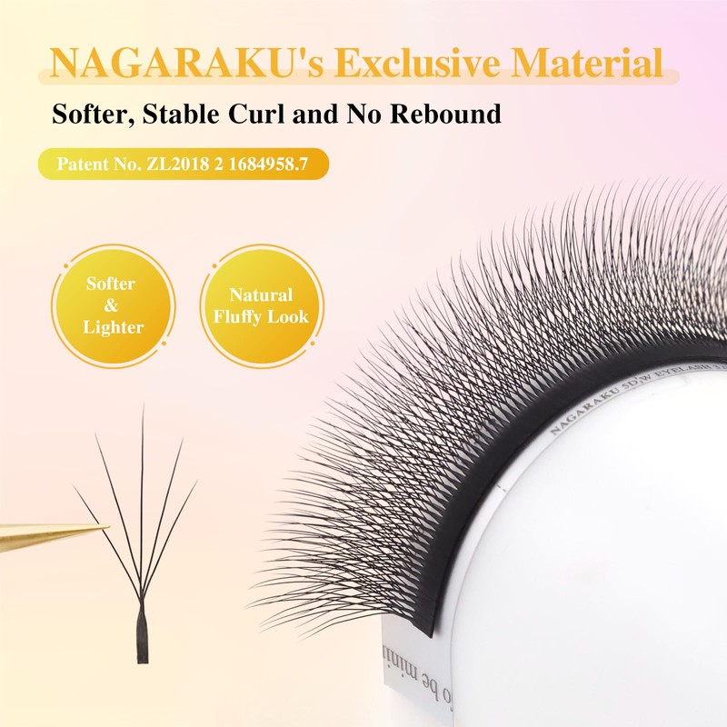 NAGARAKU 5D W Shape Eyelash Extension VERSION 3.0 lash Supplies