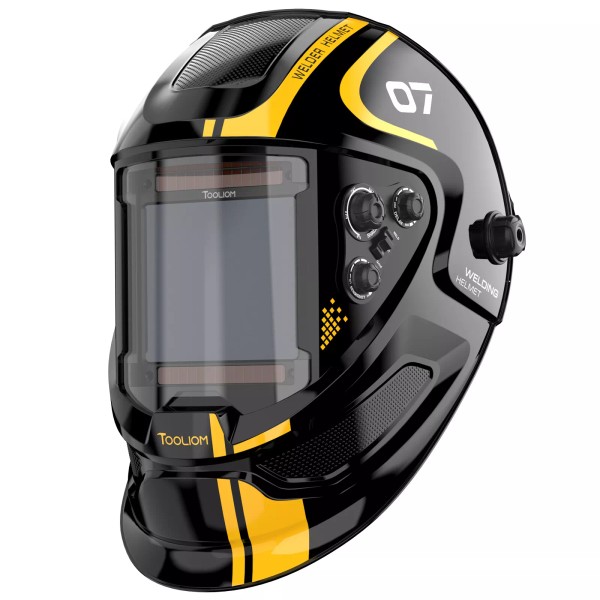 TOOLIOM Large Viewing Welding Helmet True Color Auto Darkening Solar