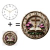 30x30cm Round Glass Wall Clock that Matches its Description and