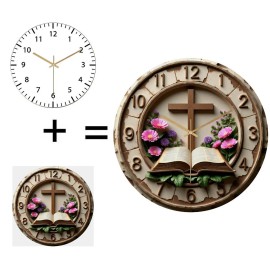 30x30cm Round Glass Wall Clock that Matches its Description and Imagery Exactlysheet size: 12 in, color: White