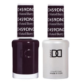 DAISY DND DND Gel Polish Set, Purple Collection, UV/LED Gel Polish and Air Dry Nail Lacquer, Matching Chip-Free Polish Duo, 459 Muted Berry, 0.5 Fl Oz