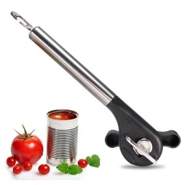 KOMUNJ Multi-purpose opener, safety can opener, ergonomic non-slip design with smooth edge, clean and safe, opens cans, bottles and more