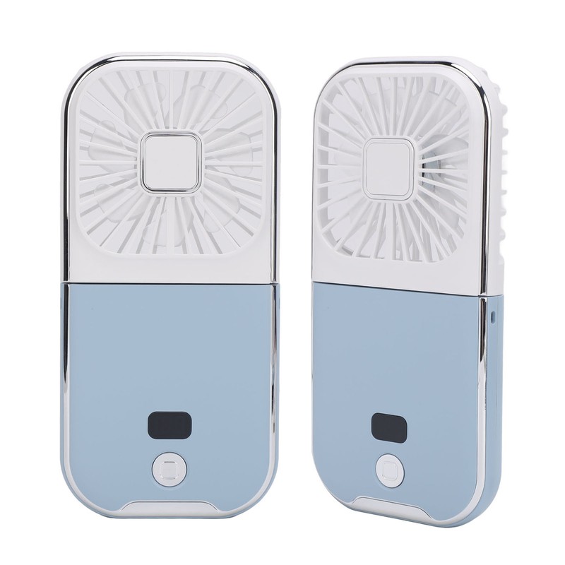 Foldable Necklace Fan Folding Digital Desktop Mobile Phone Holder Small