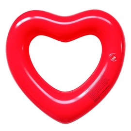 Heart Swimming Pool Float Loungers Tube, Water Fun Beach Party Toys for Kids，Birthday scene layout props.（18 in, Red）