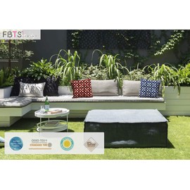 Pack of 2 Outdoor Waterproof Decorative Throw Pillows with Inserts for Patio Furniture, 18x18 Inch Fade Resistant Patio Garden Cushions for Couch Bed Sofa, Geometric Red