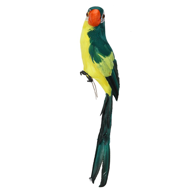 Beautiful Unique Simulation Parrot Decor Artificial Feather Bird Garden Landscape