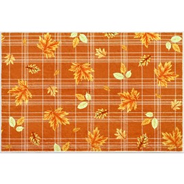ASPMIZ - Tapete para puerta de otoño, entrada interior, a cuadros, de 2 x 3 pulgadas, antideslizante, lavable, color naranja, de pelo bajo, alfombra de lana sintética suave para entrada, puerta, color