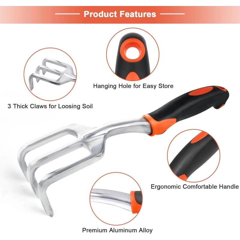 MECHEER Garden Tool Set, 2 Pack Heavy Duty Gardening Tools