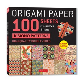 Origami Paper 100 sheets Kimono Patterns 8 1/4 (21 cm): Extra Large Double-Sided Origami Sheets Printed with 12 Different Patterns (Instructions for 5 Projects Included)