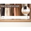 StorageWorks Tie Rack with 20 Hooks, 2-Pack Wall-Mounted Wooden Hangers