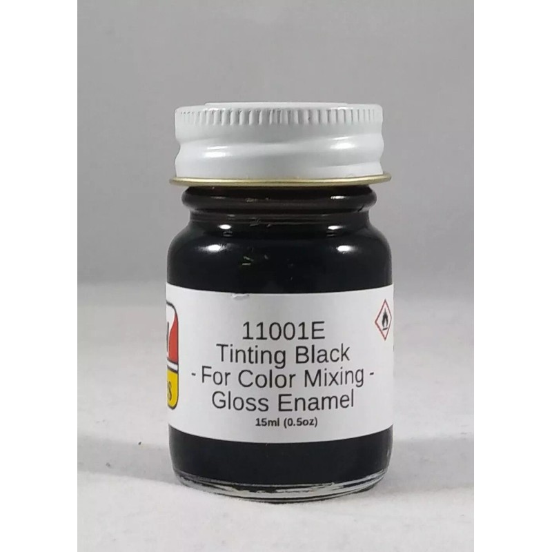 MCW Finishes Tinting Black Gloss Enamel Model Paint for Color