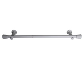 Φ22/25mm Threaded Expansion Curtain Rod with Trapezoidal Finials 45CM to 220CM,Add a 40CM Strip To The Matching Section,Small Curtain Rod Set, Heavy Duty Drapery Rods with Brackets.