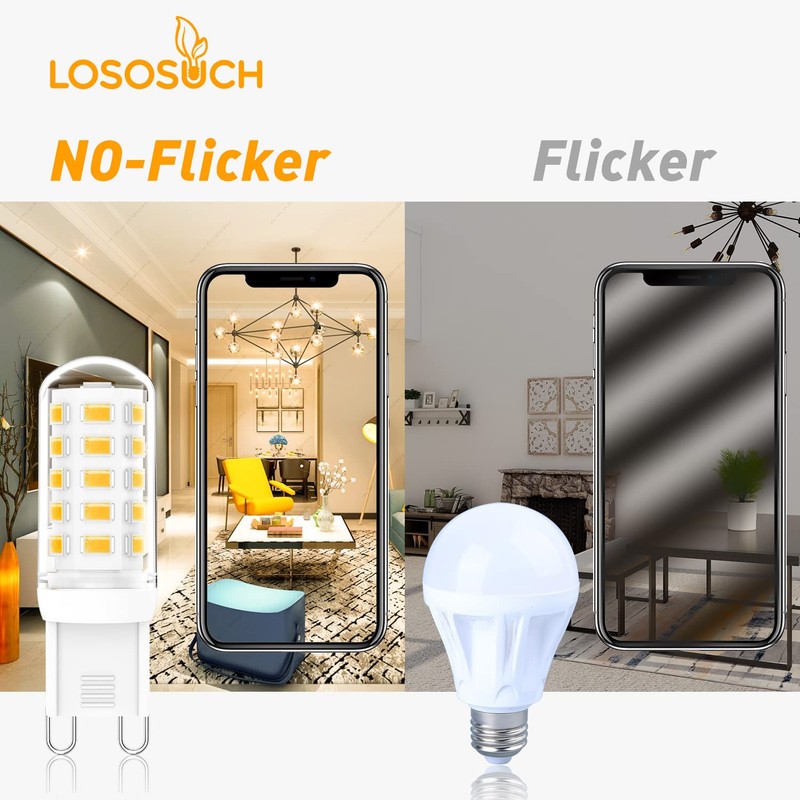 Lososuch G9 LED Bulbs Dimmable 3W (T4 30W 25W 20W