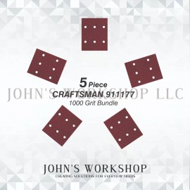 CRAFTSMAN 911177 - 1/4 Sheet - 1000 Grit - No-Slip - 5 Sandpaper Bundle