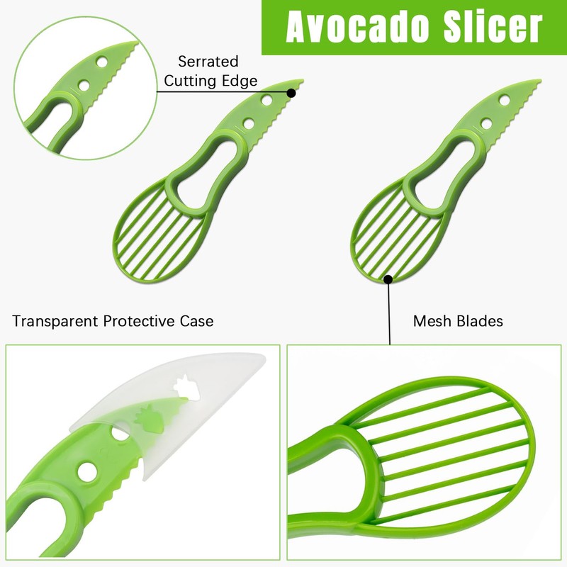 Avocado Slicer,Avocado Peeler Perfect for Mashing Avocados Enucleation Making Guacamole(Green)