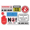 A5 Sticker Sheet No Cold Callers Vinyl Stickers - Calling