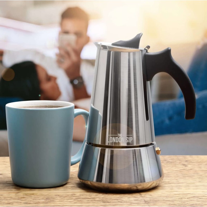 London Sip Stainless Steel Stovetop Espresso Maker Moka Pot Italian