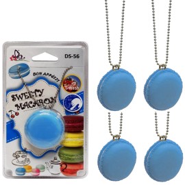 1clickautoacc SWEETY MACARON CAR AIR FRESHENER BLUE SQUASH SCENT 4PCS