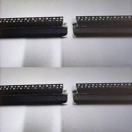 Besseto 2Pair/4PCS Baseboard LED Aluminum Channel Inner Corner, L-Shape Angle Turning Adapter Connector Plaster-in LED Aluminum Channel Profile with Joint Conector (Black Inner Corner-2Pairs)