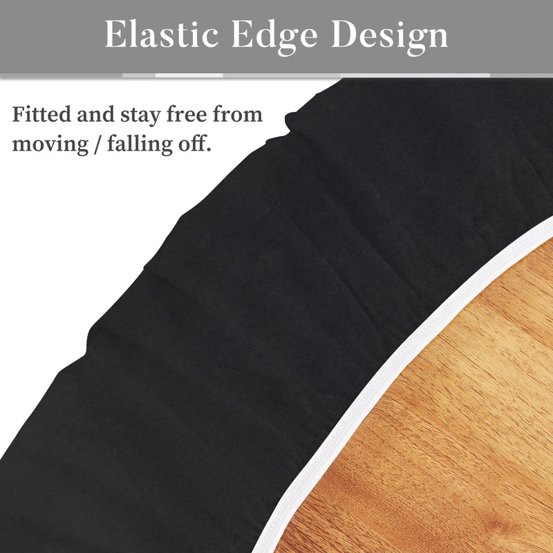 UMINEUX Oval Fitted Vinyl Tablecloth with Elastic Edged & Flannel