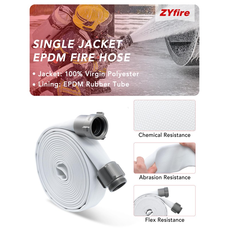 ZYfire Fire Hose - 1" ID x 25 FT Single